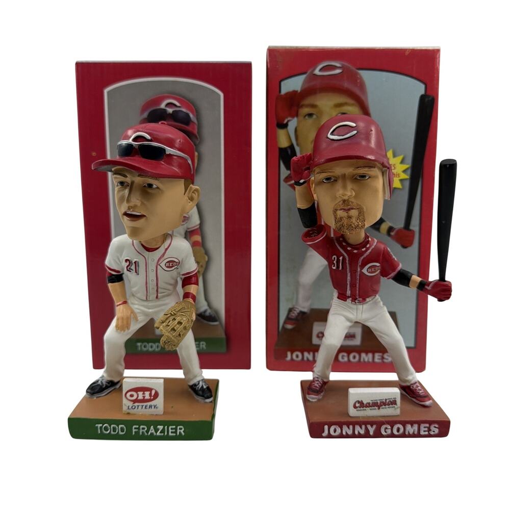 Lot of 2 Cincinnati Reds Bobbleheads Jonny Gomes & Todd Frazier NIB